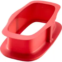 Lékué Springvorm Rechthoek met Keramisch bord ø 24 cm - Red