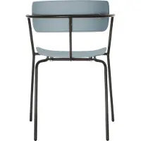Meet by Paperflow BISTRO stoel, stapelbaar tot 4 eenheden, B 535 x D 545 x H 760 mm, stalen buis en polypropeen, blauw, 2 eenheden