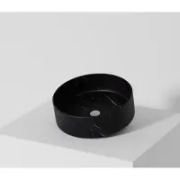 Resigres Lavabo 8003 waskom rond 40x10cm solid surface marquina