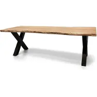 WGXL Collection Boomstamtafel Live Edge - Acaciahout - X-poot - 180 cm -