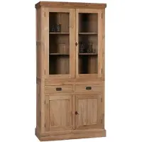 WGXL Collection Vitrinekast Asten - 2 Deurs - Oud Teakhout -