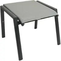 Qopps Voetenbank Himbo - Aluminium - Textileen - Antraciet -