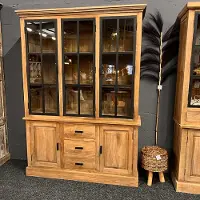 WGXL Collection Vitrinekast Sam Groot - Teakhout - 150 cm -