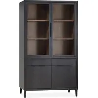 Maxfurn Vitrinekast Gamma - Klein - Lamulux - Old piano - Old teak -