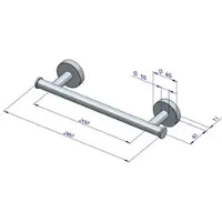 Plieger Como handdoekbeugel magnetisch 260mm brushed