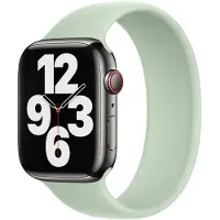 Apple Siliconen solobandje voor de Watch | 38/40/41/42 mm - Maat 7 - Mineral Green