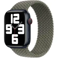 Apple Gevlochten solobandje voor de Watch | 44/45/46/49 mm - Maat 2 - Olive