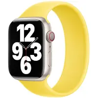Apple Siliconen solobandje voor de Watch | 38/40/41/42 mm - Maat 2 - Canary Yellow