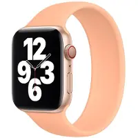 Apple Siliconen solobandje voor de Watch | 44/45/46/49 mm - Maat 4 - Cantaloupe