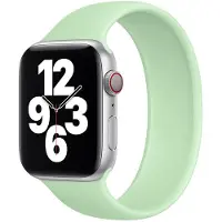 Apple Siliconen solobandje voor de Watch | 44/45/46/49 mm - Maat 5 - Pistachio