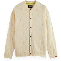 Scotch & Soda Open Work Long Sleeve Shirt Eggnog Maat: XXL | Sweaters Outlet | Heren | Beige