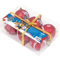 Arditex Kerstbal The Paw Patrol Friendship Rood 6 Stuks Plastic (Ø 8 cm)