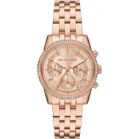 Michael Kors Ritz Dames Roze Gouden Horloge MK7531