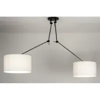 Lumidora Hanglamp 30802 - BROOKLYN - 2 Lichts - E27 - Wit - Metaal