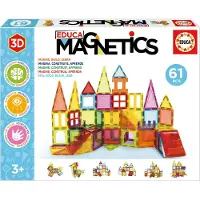 Educa - Magnetics - Magnetic Tiles - Magnetische panelen - Magnetische tegels - 61 stuks