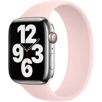 Apple Siliconen solobandje voor de Watch | 44/45/46/49 mm - Maat 2 - Chalk Pink