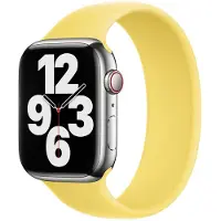 Apple Siliconen solobandje voor de Watch | 38/40/41/42 mm - Maat 3 - Lemon Zest