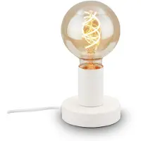 Briloner Tafel lamp , model TEEPU, 10 Watt, IP20, wit, metaal, exclusief 1x E27 lamp, diameter 10 cm