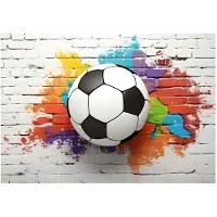 WALLARENA - Fotobehang - 350x250 cm - 3D voetbal graffiti voor jongens, tienerbehang