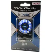 Noiseblocker BlackSilent XM-2 PC-ventilator Zwart, Blauw (transparant) (b x h x d) 40 x 40 x 10 mm