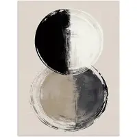 PosterMonkey Poster 120x160 cm - Cirkels - Strepen - Minimalistisch - Zwart - Posters - Kamer decoratie - Wanddecoratie woonkamer - Muurdecoratie slaapkamer XXL
