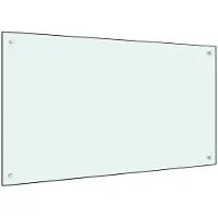 vidaXL Spatscherm keuken 100x60 cm gehard glas melkwit