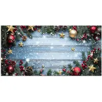 PosterMonkey Poster 80x40 cm - Kerstomlijsting - Sneeuw - Meerkleurig - Posters - Kamer decoratie - Wanddecoratie woonkamer - Muurdecoratie slaapkamer - Kerstversiering - Kerstdecoratie voor binnen - Kerstmis