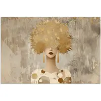 PosterMonkey Poster 30x20 cm - Goud - Portret - Vrouw - Posters - Kamer decoratie - Wanddecoratie woonkamer - Muurdecoratie slaapkamer