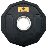 SVELTUS halterschijf Olympisch 1,25 kg staal/rubber zwart