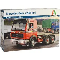 Italeri Modelbouwpakket Vrachtwagens - 3943 Mercedes-Benz 2238 6x4 Plastic - 1:24 - Modelbouw