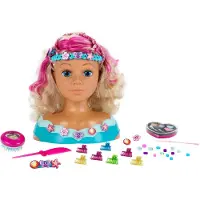 Klein Toys Princess Coralie - kaphoofd Mariella met make-up- en stylinghoofd" - 27 cm groot - wasbaar - met haarborstel, kam, haarclips - dermatologisch geteste make-up