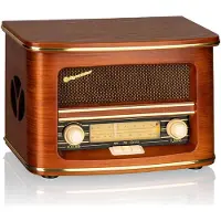 Roadstar HRA1500 UEMP Vintage Houten Hifi System - FM Radio, CD speler en USB, Radio
