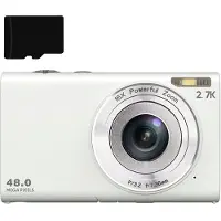 INF Digitale camera 48MP 2,7K FHD 16x digitale zoom, webcam, autofocus Wit