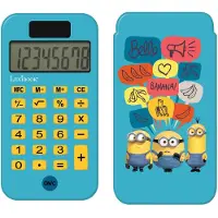 Lexibook Minions 8 Digits Pocket rekenmachine met bescherming hoes