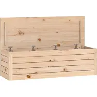 vidaXL Opbergbox 109x36,5x33 cm massief grenenhout