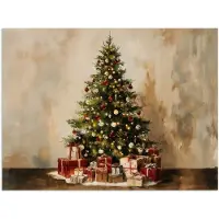 PosterMonkey Poster 40x30 cm - Kerstboom - Versierd - Kleurrijk - Posters - Kamer decoratie - Wanddecoratie woonkamer - Muurdecoratie slaapkamer - Kerstversiering - Kerstdecoratie voor binnen - Kerstmis