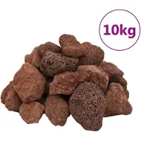 vidaXL Lavastenen 10 kg 5-8 cm rood