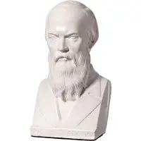 Danila-Souvenirs buste statue sculpture en marbre de l'écrivain russe Fiodor Dostoïevski 14 cm