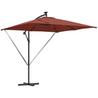 vidaXL Parasol Terracotta 249 x 249 x 250 cm Polyester en Aluminium