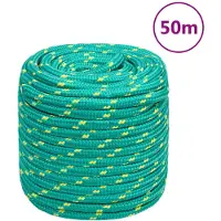 vidaXL Boottouw 16 mm 50 m polypropyleen groen