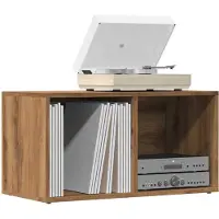 vidaXL LP Opbergbox 69,5x34x36 cm bewerkt hout artisanaal eikenkleurig