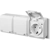 Elektro-Plast Stopcontacten, STOPCONTACT HERMES 0326-02 WIT