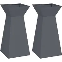 vidaXL Pilarenbak 2 st Antraciet 35 x 35 x 73 cm Koudgewalst staal