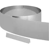 vidaXL Grasafscherming 450 x 0,05 x 20 cm Gegevens staal Zilver