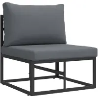 vidaXL Buiten Meubilair Metaal Zwart en Anthraciet 70 x 71,5 x 71 cm