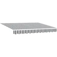 vidaXL Vervangingsdoek voor zonnescherm Antraciet en Wit 330 x 195 cm