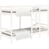 vidaXL Stapelbed 80x200 cm massief grenenhout wit
