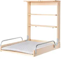 Roba Wandkleedrek naturel + aankleedkussen roba Style grijs