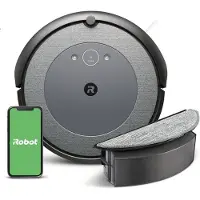 iRobot Robotstofzuiger met Dweilfunctie – 75 min Batterijduur – 34 x 34,2 x 9,25 cm – Lichtgrijs