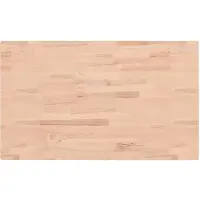 vidaXL Wastafelblad 100x60x4 cm massief beukenhout